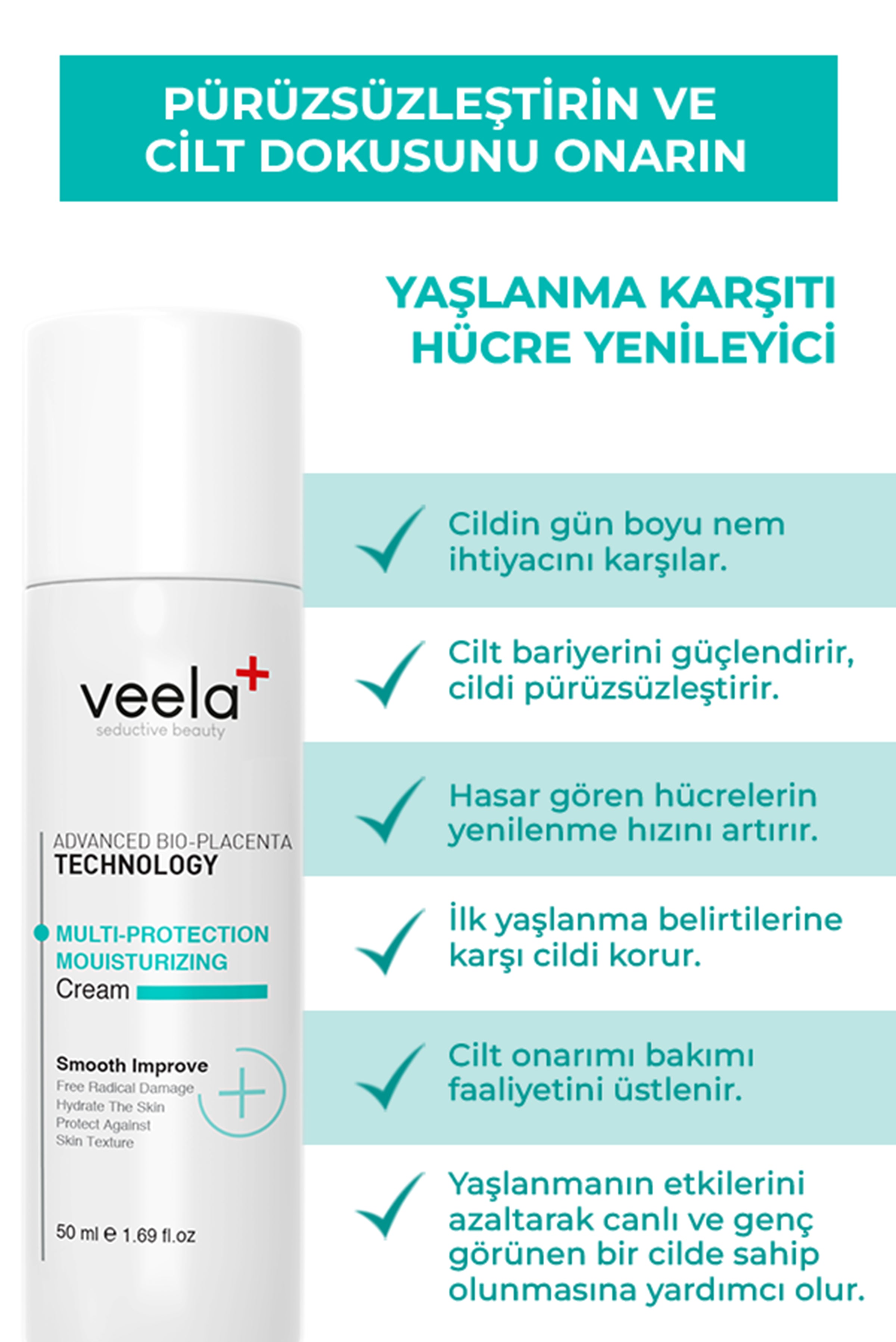 24 Saat Etkili Günlük Yoğun Nemlendirici Multi-Protection Moisturizing Cream