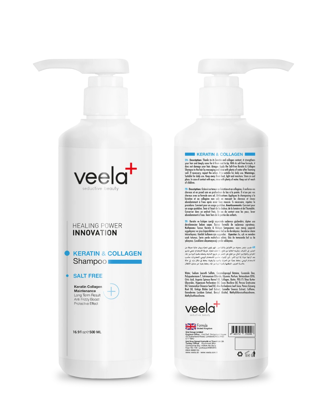 Yıpranmış Saçlar İçin Kolajen ve Keratin Bakım Şampuanı Keratin &amp; Collagen Shampoo