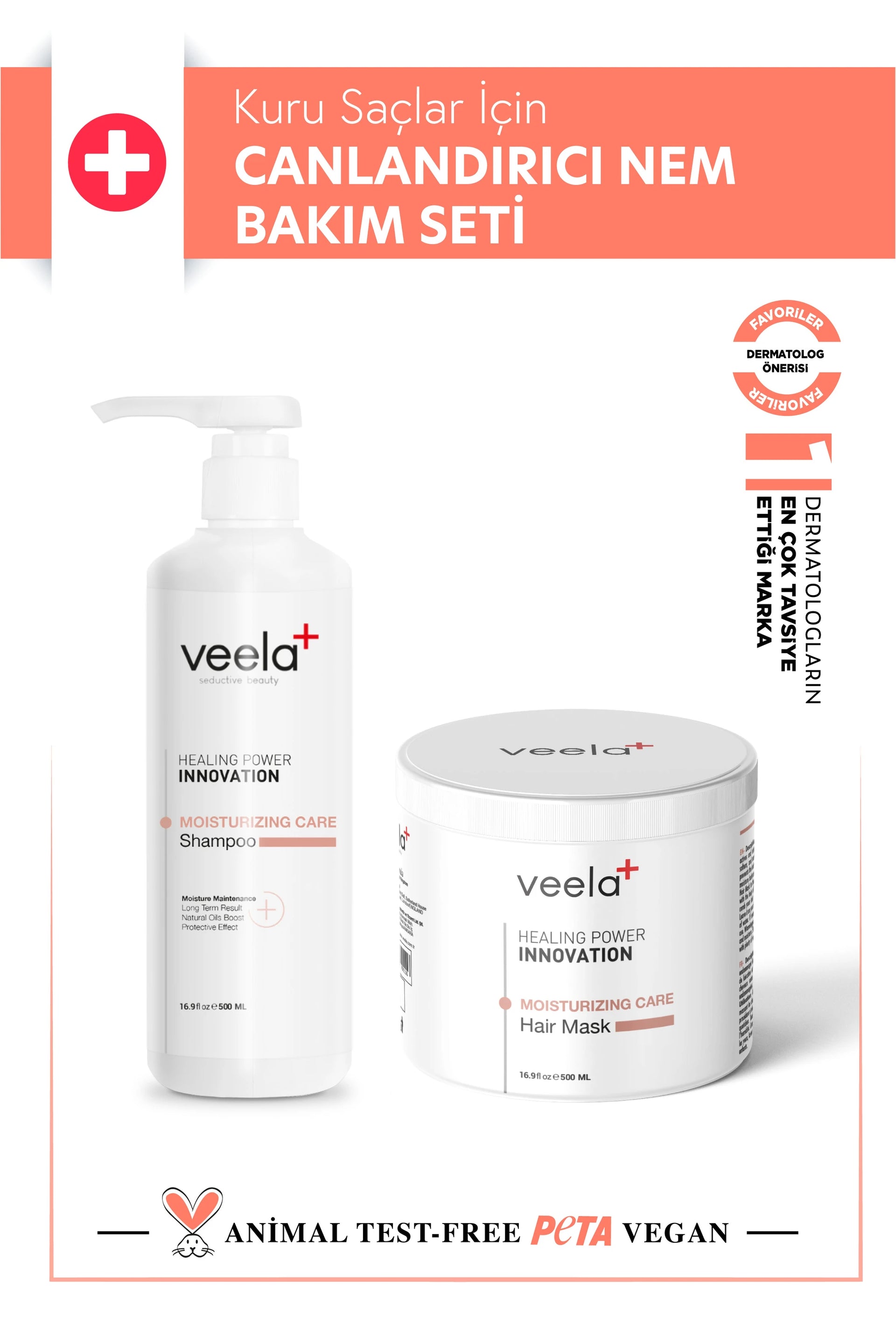 Kuru Saçlar İçin Canlandırıcı Nem Bakım Seti – Veela